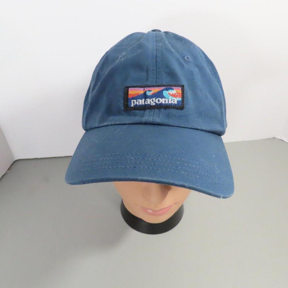 The Patagonia Boardshort Label Trad Cap in Blue Netplus is a stylish and sustain